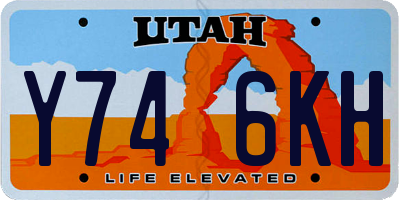UT license plate Y746KH