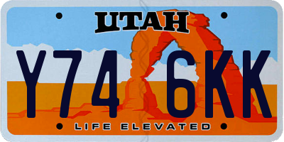 UT license plate Y746KK