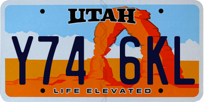 UT license plate Y746KL
