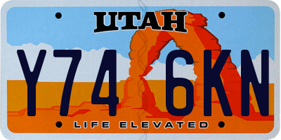 UT license plate Y746KN