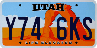 UT license plate Y746KS