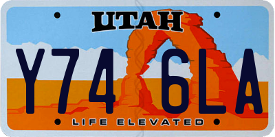 UT license plate Y746LA