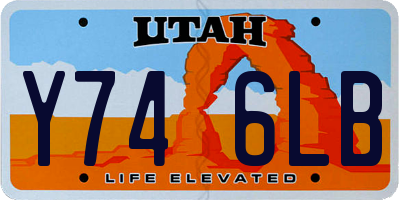 UT license plate Y746LB