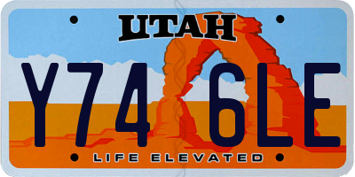 UT license plate Y746LE