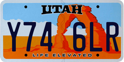 UT license plate Y746LR