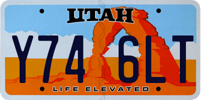 UT license plate Y746LT