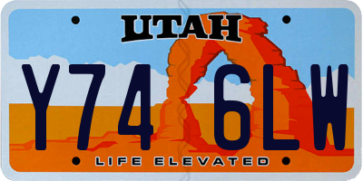 UT license plate Y746LW