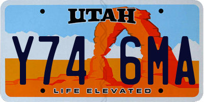 UT license plate Y746MA