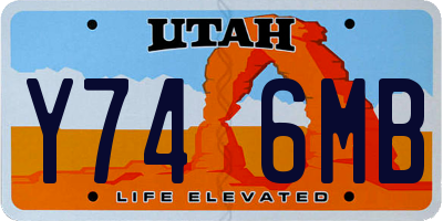 UT license plate Y746MB
