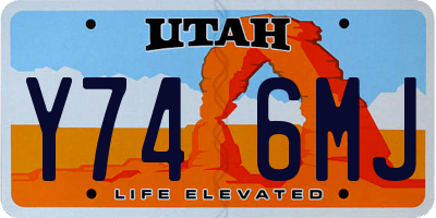 UT license plate Y746MJ