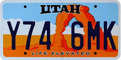 UT license plate Y746MK