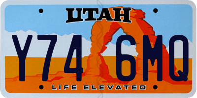 UT license plate Y746MQ