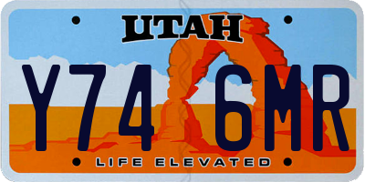 UT license plate Y746MR