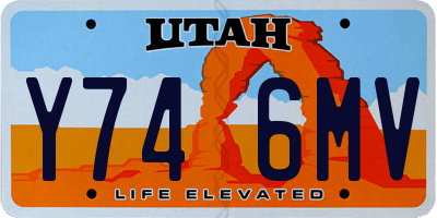 UT license plate Y746MV