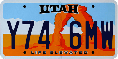 UT license plate Y746MW