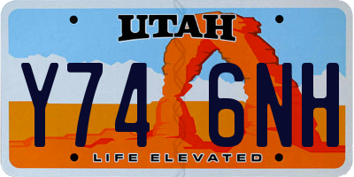 UT license plate Y746NH