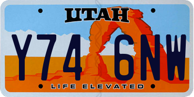 UT license plate Y746NW