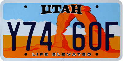 UT license plate Y746OF