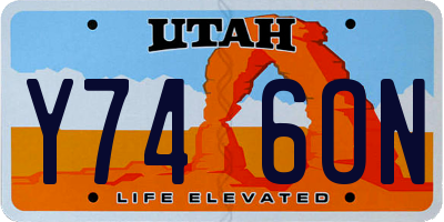 UT license plate Y746ON