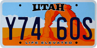 UT license plate Y746OS