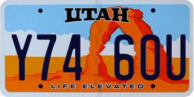 UT license plate Y746OU