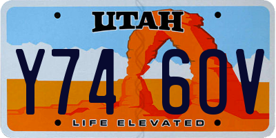UT license plate Y746OV