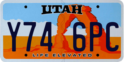 UT license plate Y746PC
