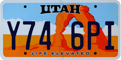 UT license plate Y746PI