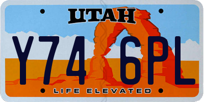 UT license plate Y746PL
