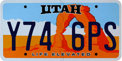 UT license plate Y746PS