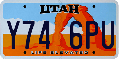 UT license plate Y746PU