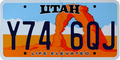 UT license plate Y746QJ