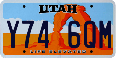 UT license plate Y746QM