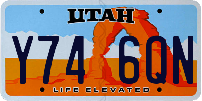 UT license plate Y746QN