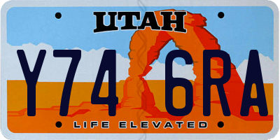 UT license plate Y746RA