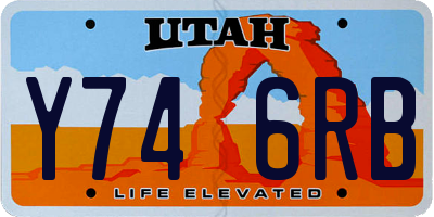UT license plate Y746RB
