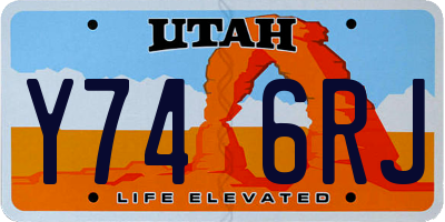 UT license plate Y746RJ