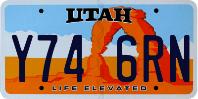 UT license plate Y746RN