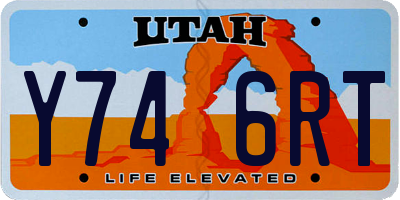UT license plate Y746RT