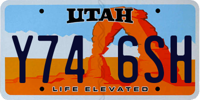 UT license plate Y746SH