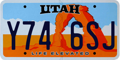 UT license plate Y746SJ