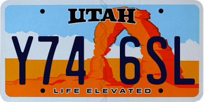 UT license plate Y746SL