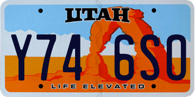 UT license plate Y746SO