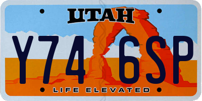 UT license plate Y746SP