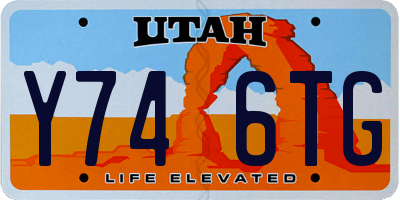 UT license plate Y746TG
