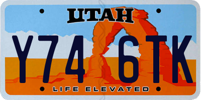 UT license plate Y746TK
