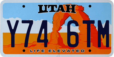 UT license plate Y746TM