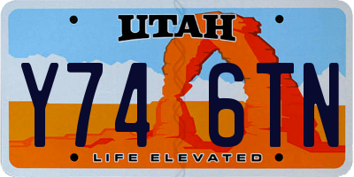 UT license plate Y746TN