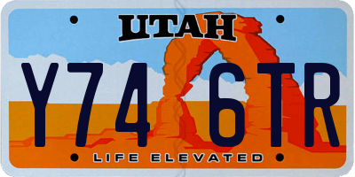 UT license plate Y746TR