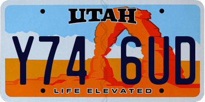 UT license plate Y746UD